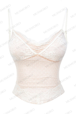 Polka Dot French Lace Blouse Set-Up
