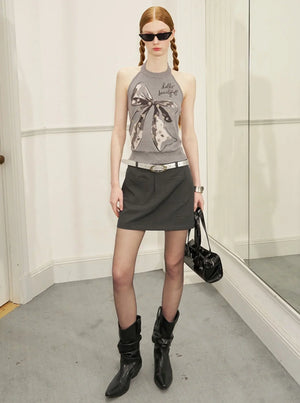 Polka Dot Halterneck Vest Top
