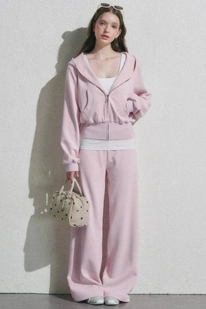 Polka Dot Hooded Jacket Set-Up