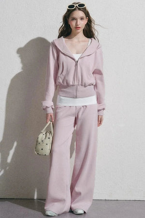 Polka Dot Hooded Jacket Set-Up