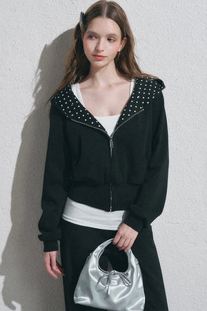 Polka Dot Hooded Jacket Set-Up