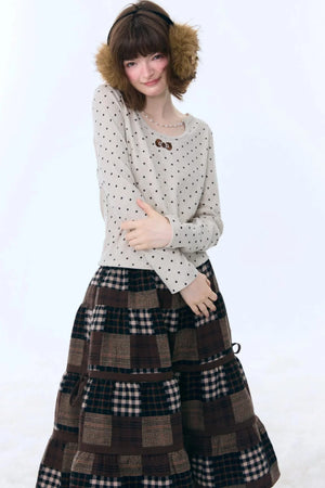 Polka Dot Knitted Top