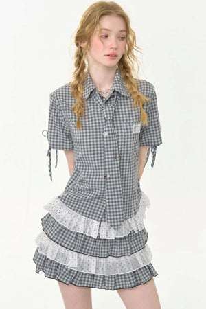Polka Dot Lace Blouse