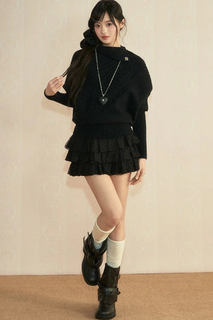 Polka Dot Lace Cake Skirt