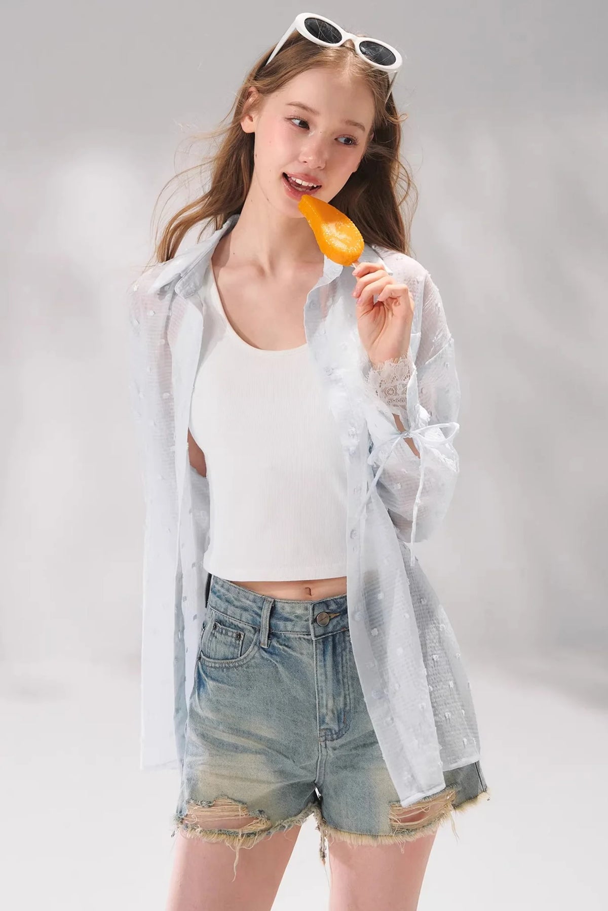 Polka Dot Lace Shirt