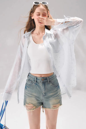 Polka Dot Lace Shirt