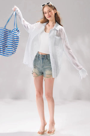 Polka Dot Lace Shirt