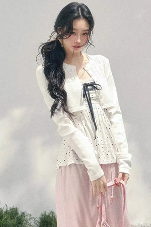 Polka Dot Lace Top Set-Up