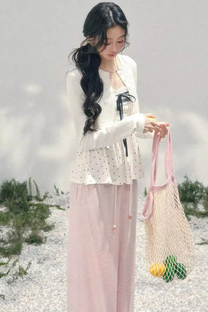 Polka Dot Lace Top Set-Up