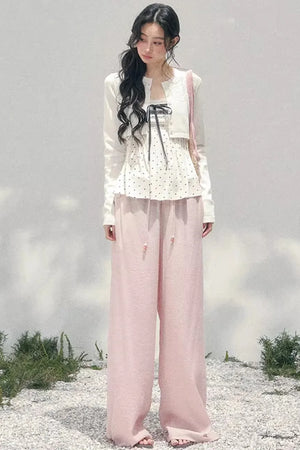 Polka Dot Lace Top Set-Up
