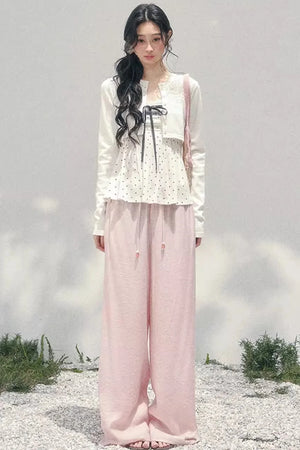 Polka Dot Lace Top Set-Up