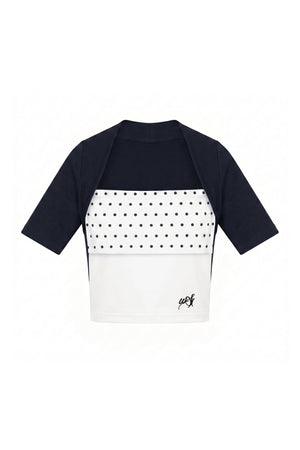 Polka Dot Mid-Sleeve Top Set-Up