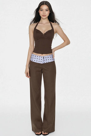 Polka Dot Pleated Pants