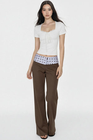 Polka Dot Pleated Pants