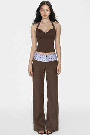 Polka Dot Pleated Pants