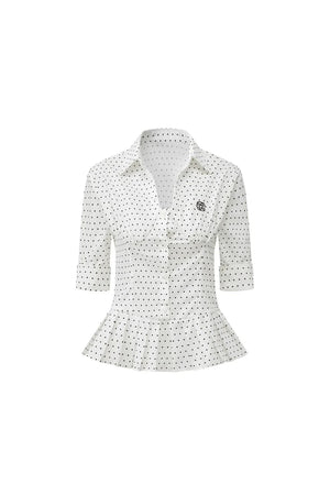 Polka Dot Ruffled Blouse