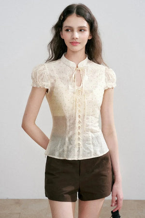 Polka Dot Short Sleeve Top Set-Up
