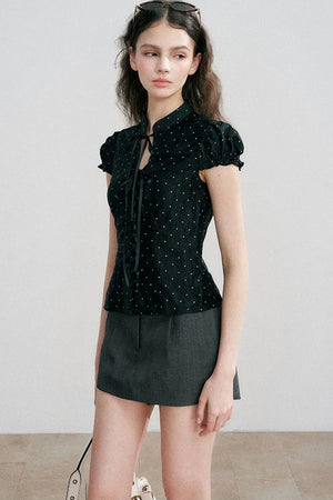 Polka Dot Short Sleeve Top Set-Up