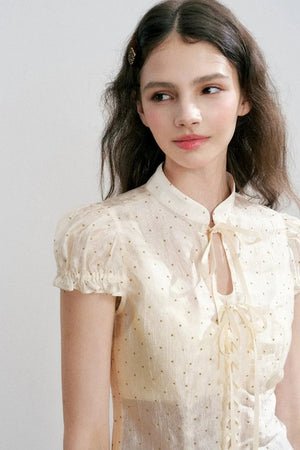 Polka Dot Short Sleeve Top Set-Up