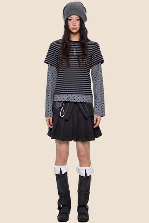 Polka Dot Striped Retro Top