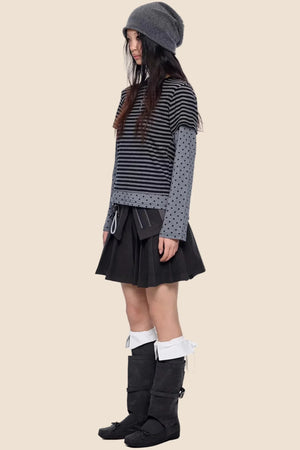 Polka Dot Striped Retro Top