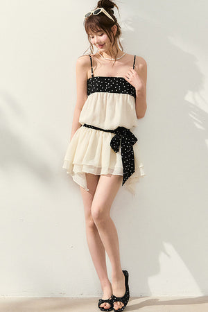 Polka Dot Tie Strap Dress