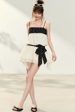 Polka Dot Tie Strap Dress