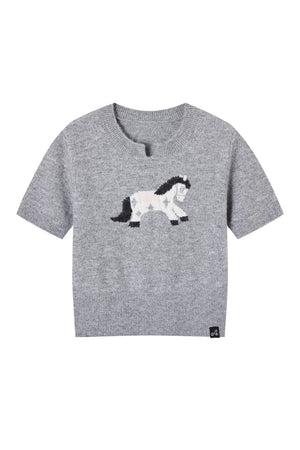 Pony Jacquard Short-Sleeved Top