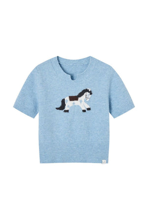 Pony Jacquard Short-Sleeved Top