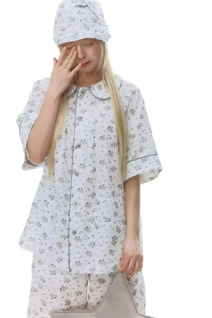 Pony-Printed Pajama Set-Up