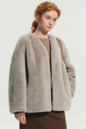 Premium Imitation Mink Fur Thermal Coat