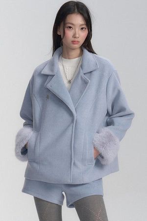 Premium Stand-Up Tweed Coat Set-Up