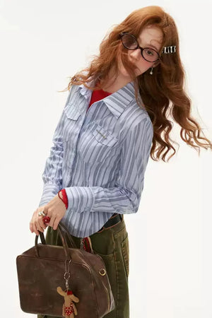 Premium Striped Polo Collar Shirt