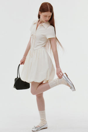 Premium Waffle Polo Dress