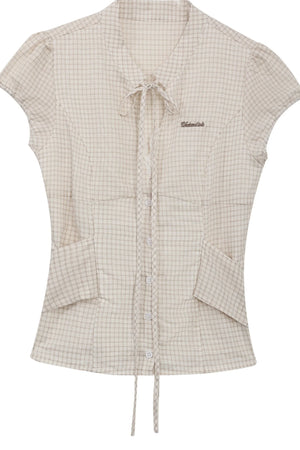 Preppy Puff Sleeve Blouse