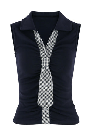 Preppy Style Top and Skirt Set-Up