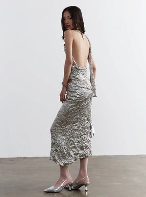 Pressed Textured Two-Piece Dress