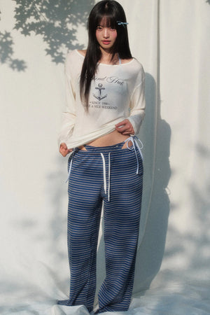 Printed Sun Protection Blouse and Trousers Set-Up