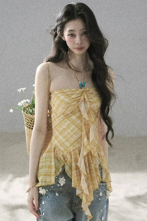 Provençal Fields Quilted Halter Top