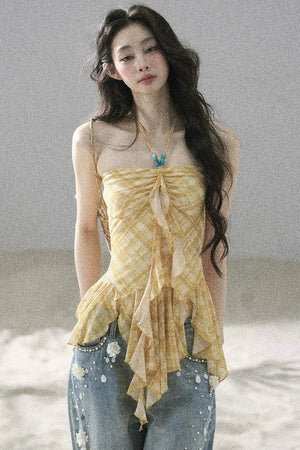 Provençal Fields Quilted Halter Top