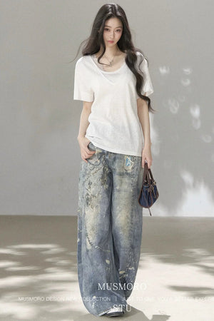 Punk Chain High-Waisted Jeans
