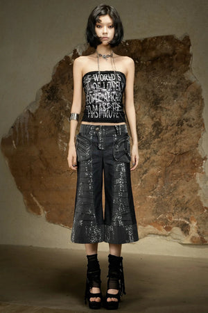 Punk Dark Flared Pants