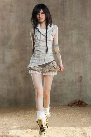 Punk Pleated Vest