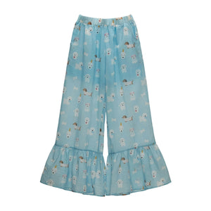 Puppy Print Ruffle Pants Set-Up