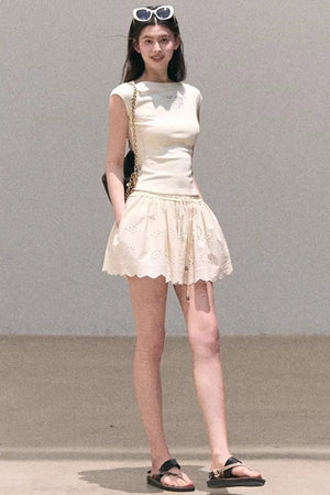Pure Cotton Embroidered Skirt