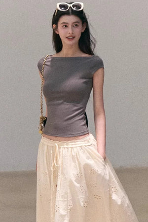 Pure Cotton Embroidered Skirt