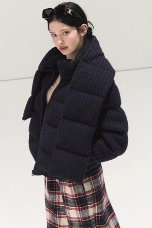 Pure Cotton Plaid Wide-Leg Pants