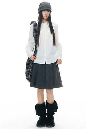 Pure Cotton Pleated Blouse