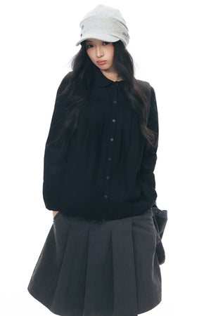Pure Cotton Pleated Blouse