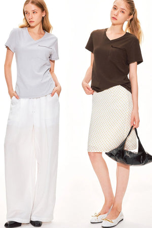 Pure Cotton V-Neck Top